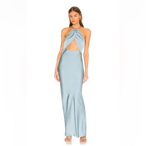Gorgeous powder blue halter dress from REVOLVE. Worn once - beautiful fit!